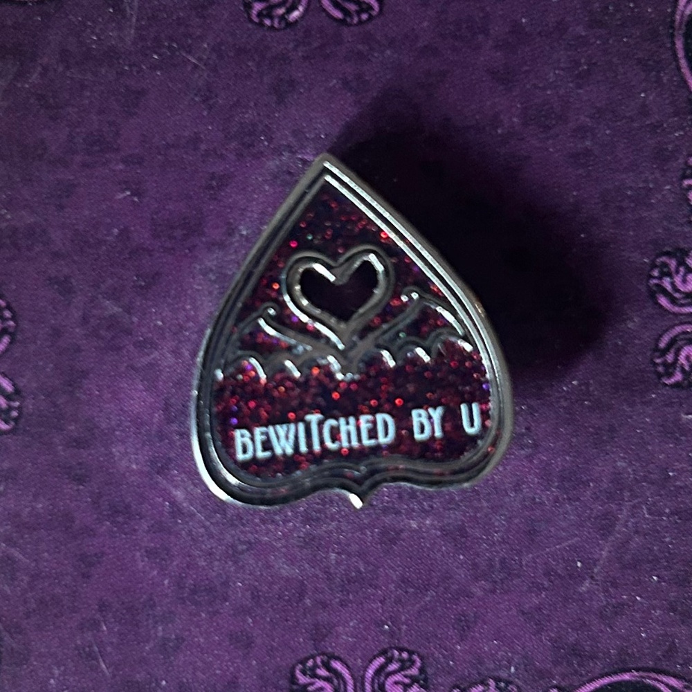 Bewitched By You Ouija Planchette Enamel Pin The Pickety Witch